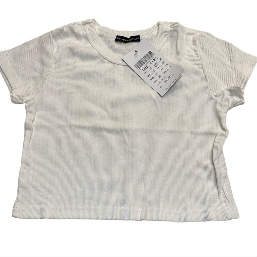 Brandy Melville white crop top